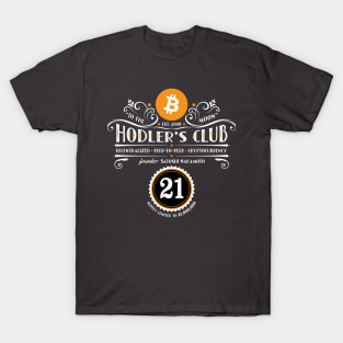 Bitcoin Hodler's Club (dark colors) T-Shirt